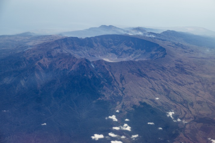 Aerial view of Mount Tambora